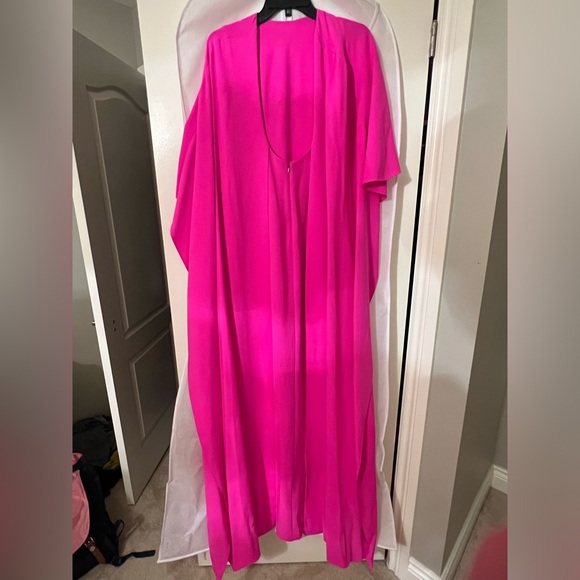 Oscar de la Renta Cowl back Georgette Cape Back Caftan - Picture 8 of 8